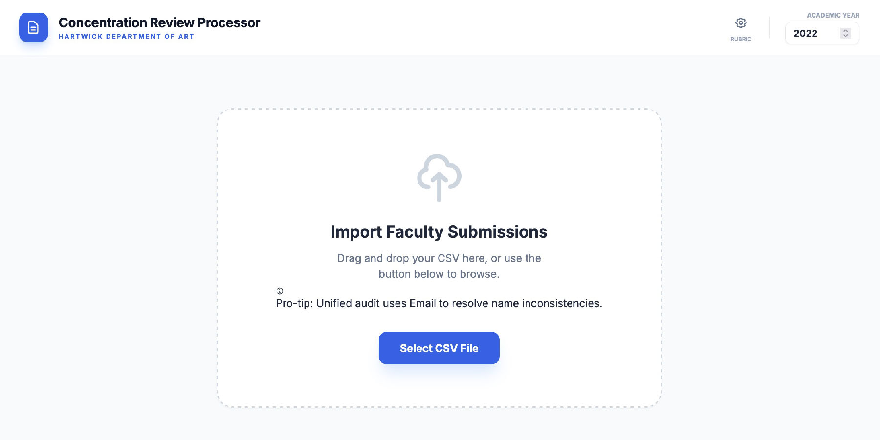 Concentrations Review Processor Interface