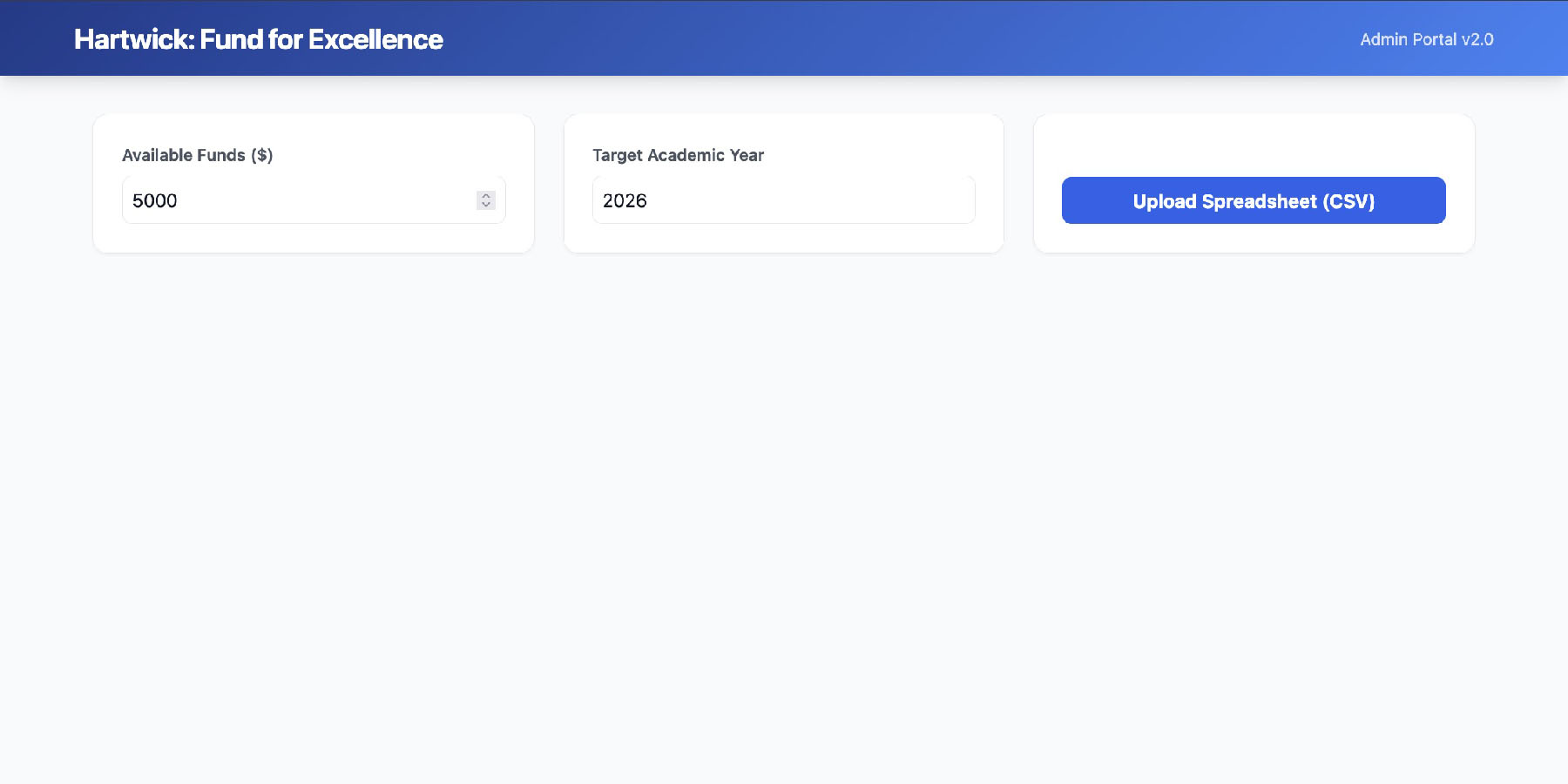 Fund For Excellence Processor Interface