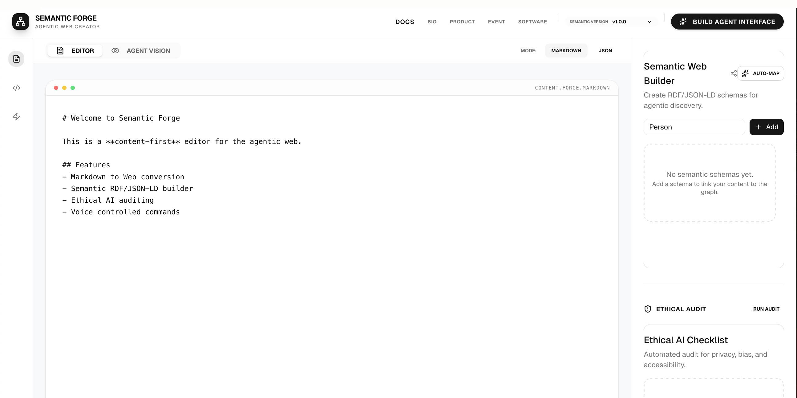 Semantic Forge Interface